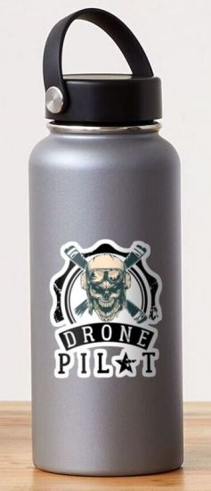  Drone pilot white, kis matrica