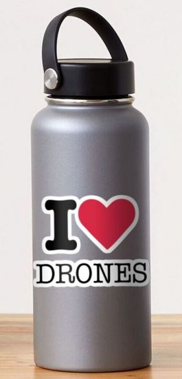  I love drones, kis matrica