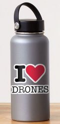   I love drones, kis matrica